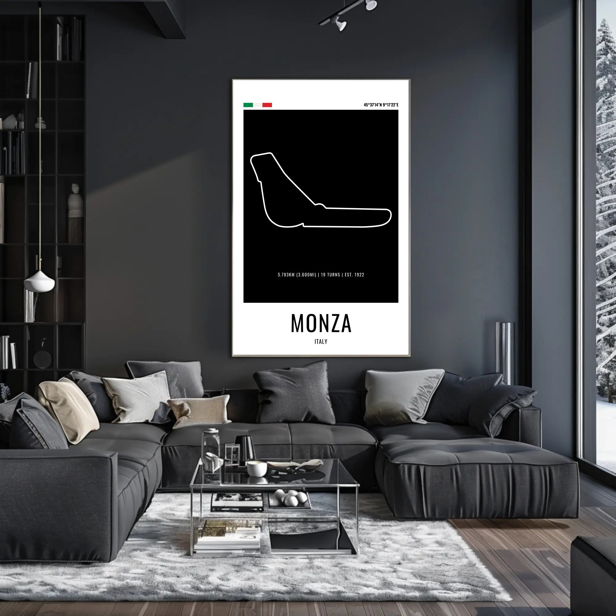 Monza Circuit Minimalist Racing Artwork Sports Poster