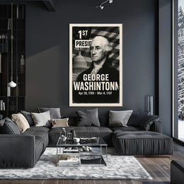 George Washington 1st President of the United States Digital Montaje Poster