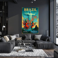 Christ the Redeemer and the Spirit of Carnival Poster PosterGoat