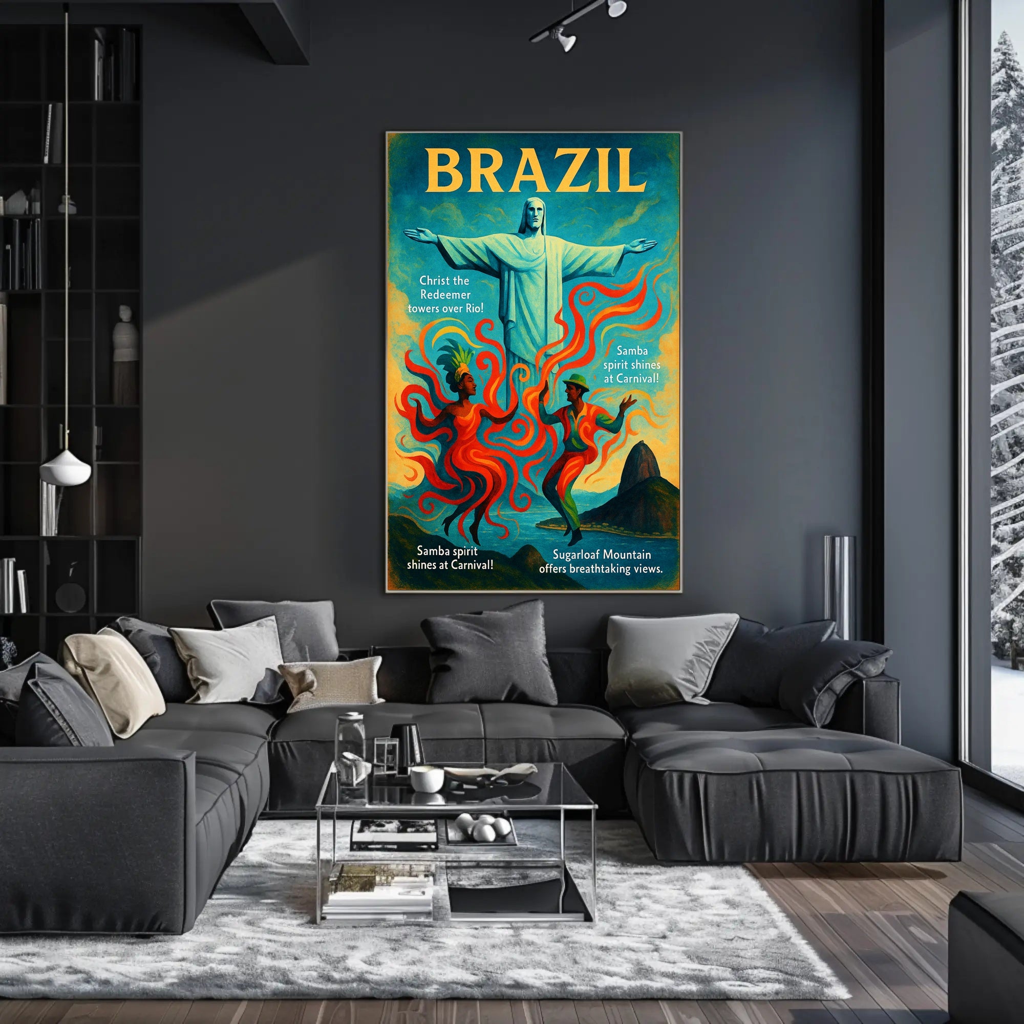Christ the Redeemer and the Spirit of Carnival Poster PosterGoat