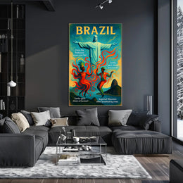 Christ the Redeemer and the Spirit of Carnival Poster PosterGoat