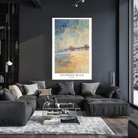 Huntington Beach Pier Watercolor Travel Poster PosterGoat