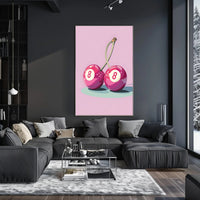 Cherry Billiard Balls Pop Culture Poster PosterGoat