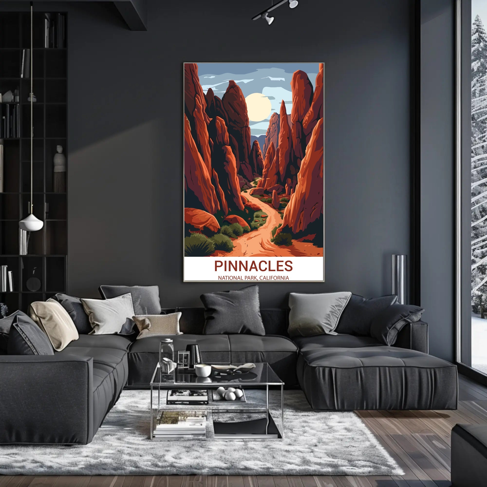 Pinnacles National Park Adventure Art: National Park Poster