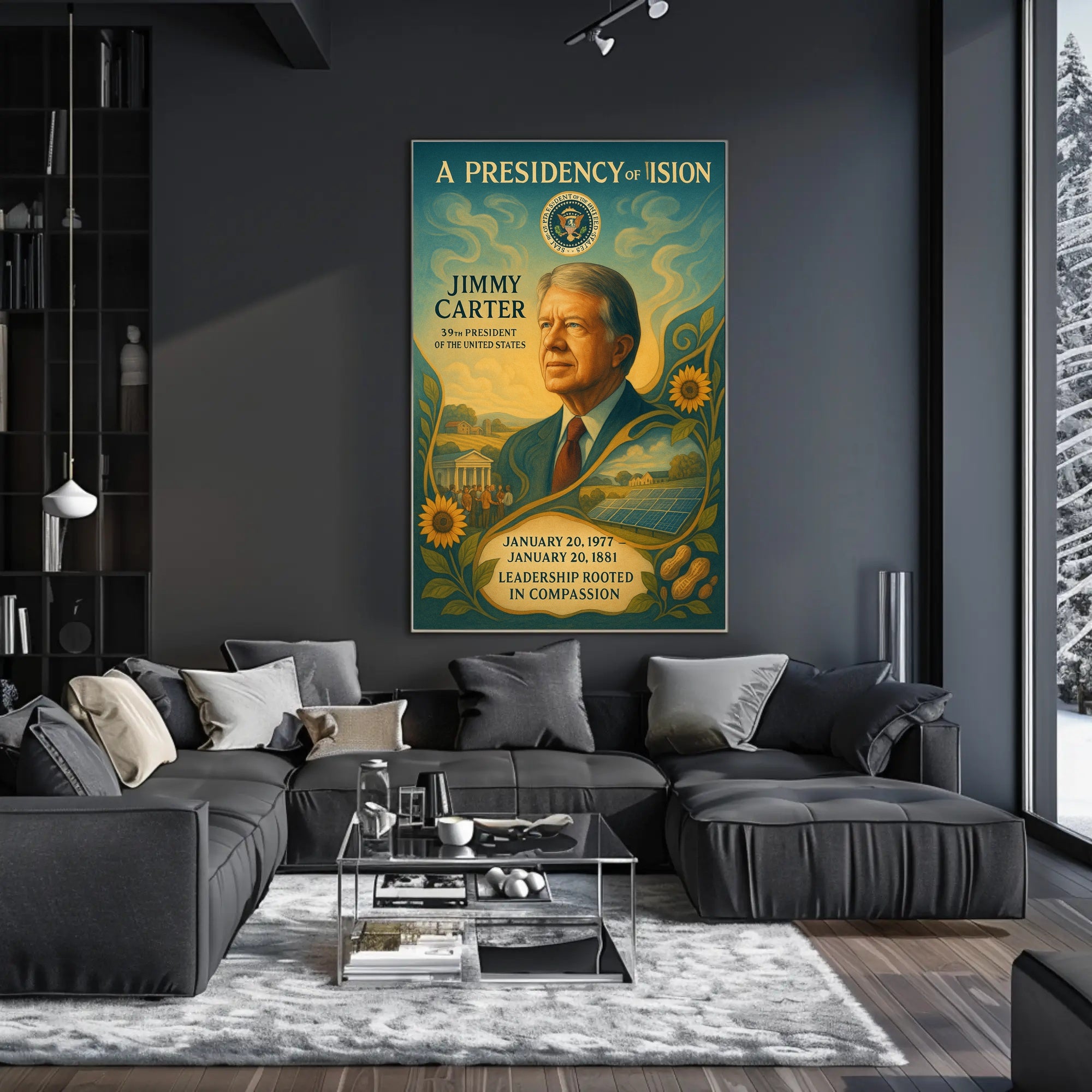 Jimmy Carter Civic Impact Presidential Artwork PosterGoat