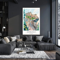 Edinburgh Scenic Illustration Poster PosterGoat