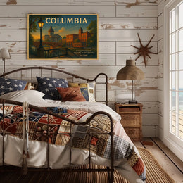 Columbia Historic Charm Travel Poster Print