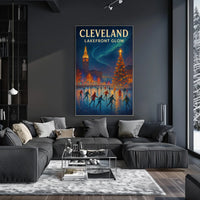 Cleveland Lakefront Glow Poster
