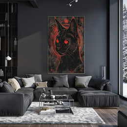 Mystical Feline Art Print Poster for Home Decor and Wall Art PosterGoat