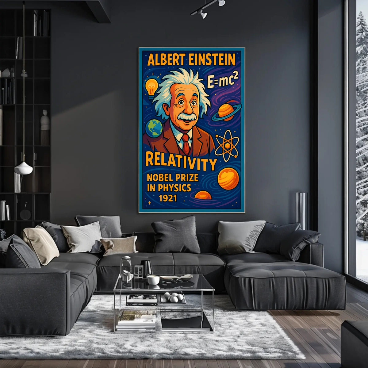 Albert Einstein Relativity Poster