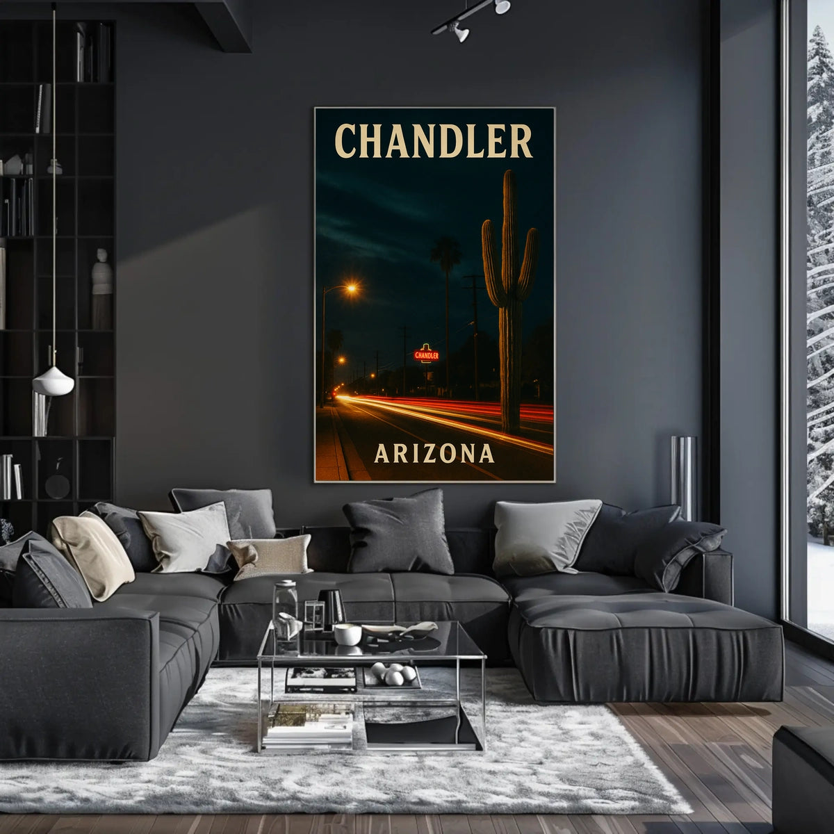 Chandler Arizona Travel Photography Realism Southwestern Desert City Vibe Wanderlust Poster