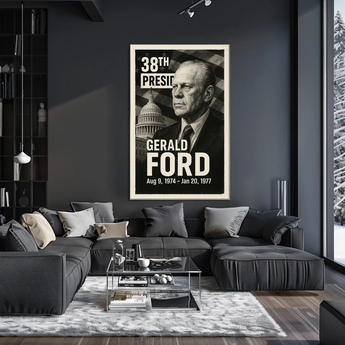 Gerald Ford 38th President of the United States Digital Montaje Poster