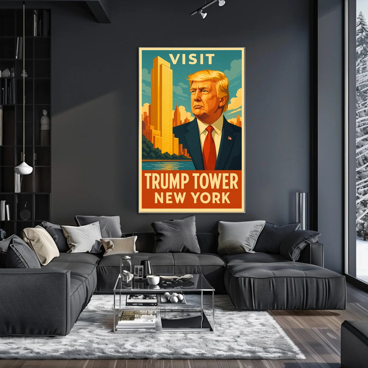 Trump Tower New York City Travel Poster Vintage Wall Art