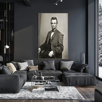 Abraham Lincoln Side Profile Sepia Poster Art Print PosterGoat