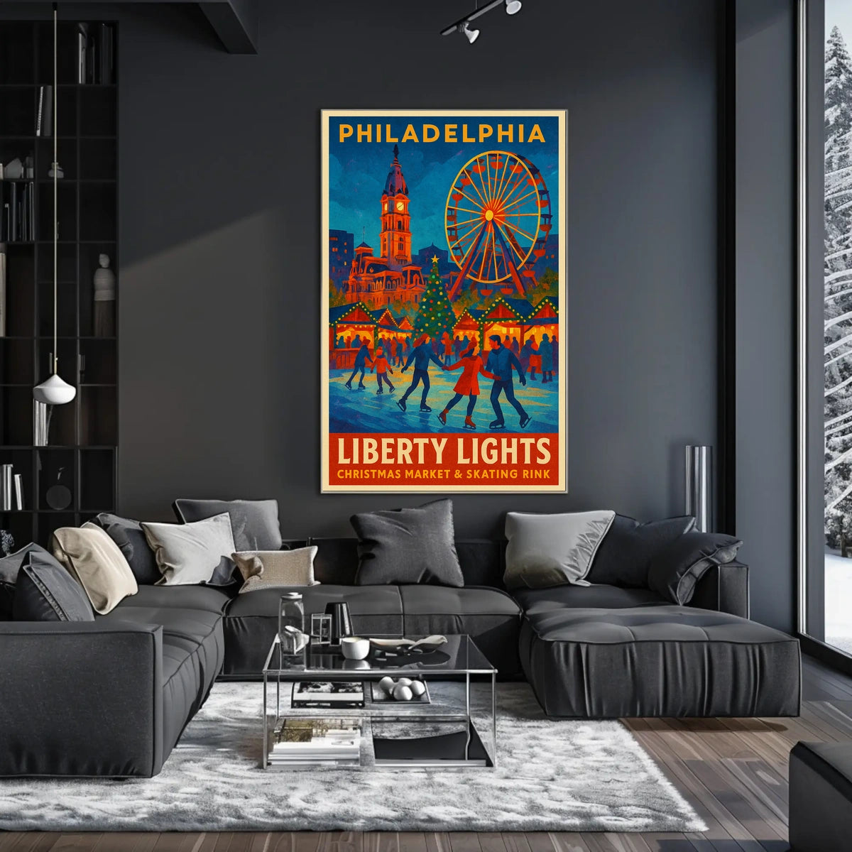 Philadelphia Liberty Lights Poster
