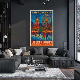Philadelphia Liberty Lights Poster