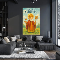 Saint Ambrose Cathedral Cityscape Portrait Wall Poster