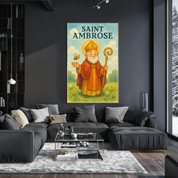 Saint Ambrose Cathedral Cityscape Portrait Wall Poster