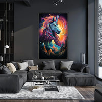Majestic Unicorn Fantasy Art Poster for Walls