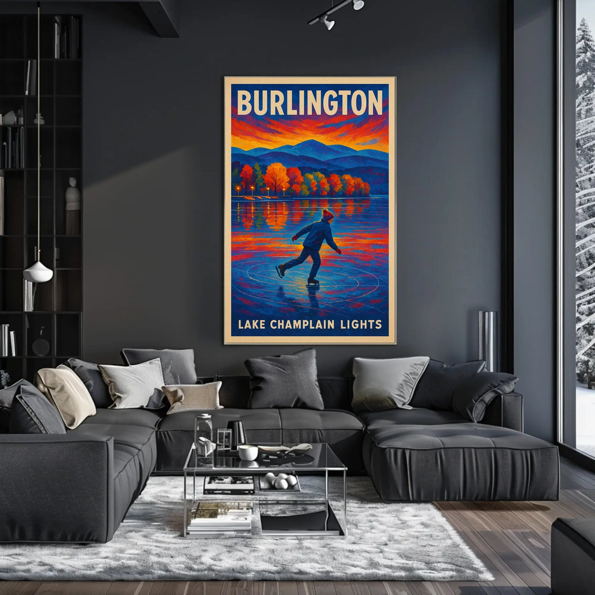 Burlington Lake Champlain Lights Poster