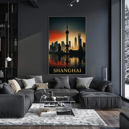 Shanghai Skyline Poster