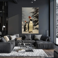Festive Penguins In Winter Wonderland Poster