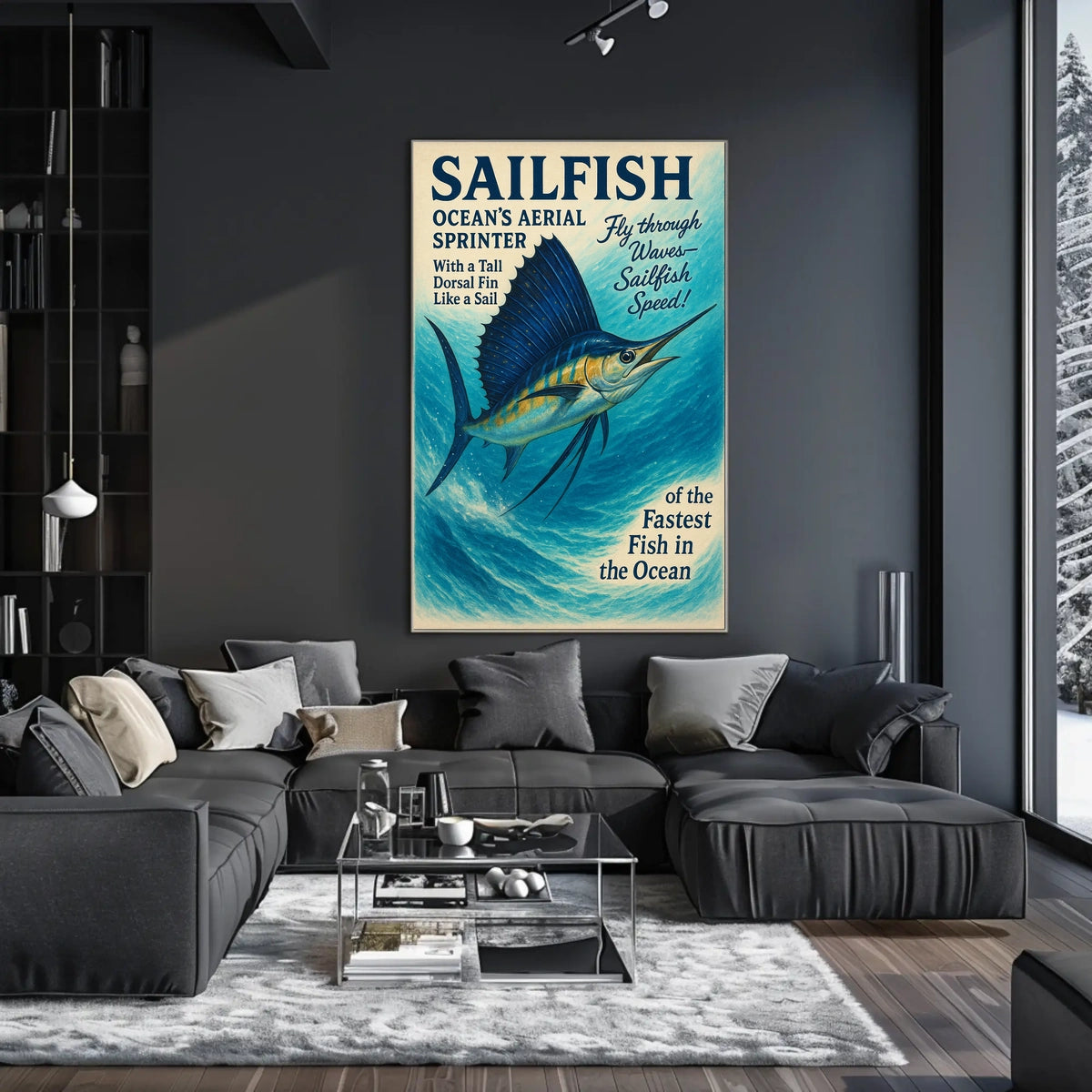 Sailfish Oceans Aerial Sprinter Poster