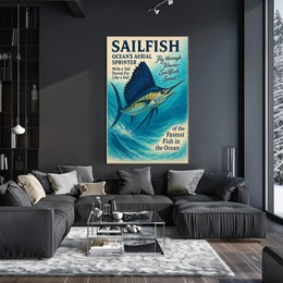 Sailfish Oceans Aerial Sprinter Poster