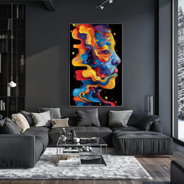 Colorful Abstract Portrait Abstract Poster