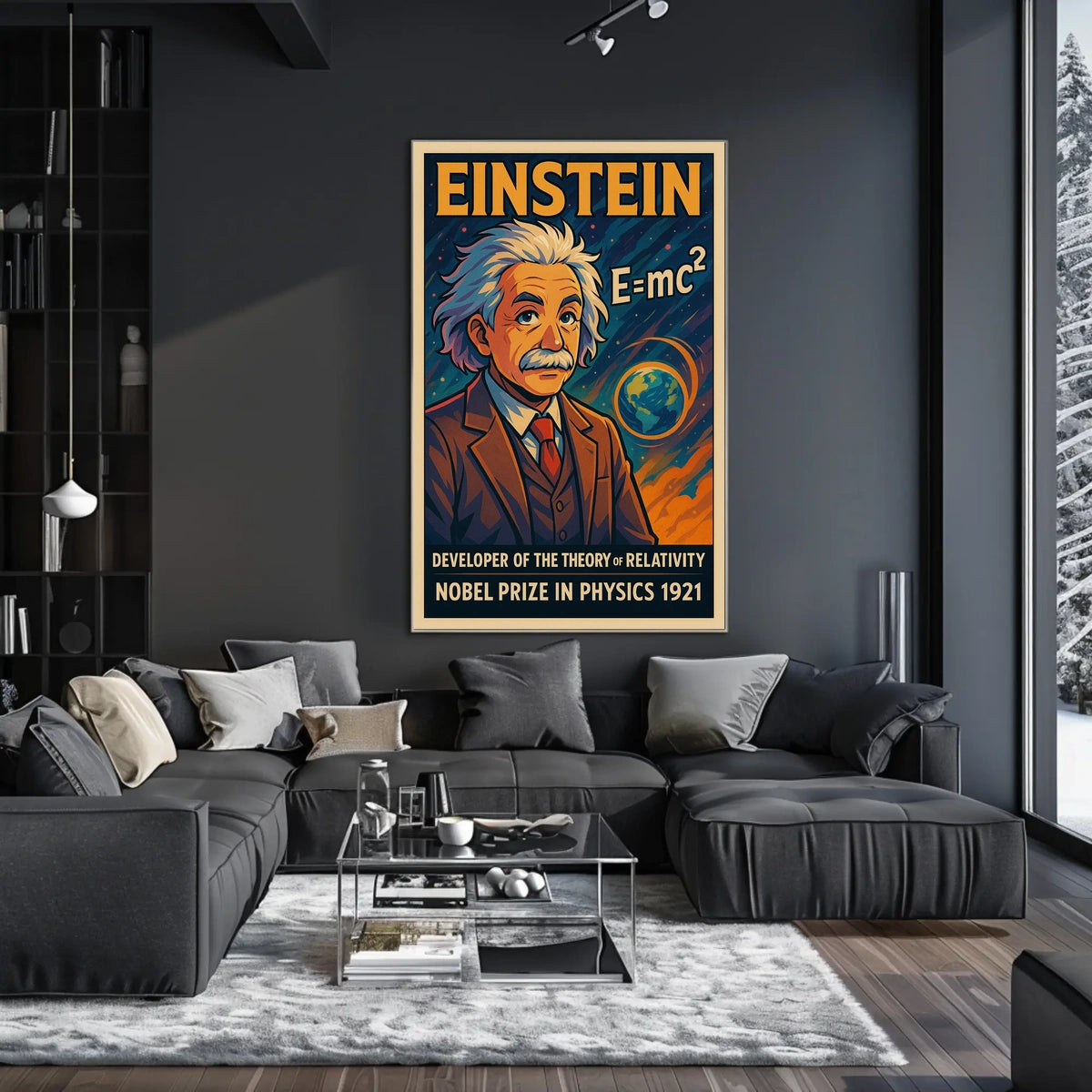 Albert Einstein Relativity Vintage Science Inspiring Intellectual Home Wall Art Poster