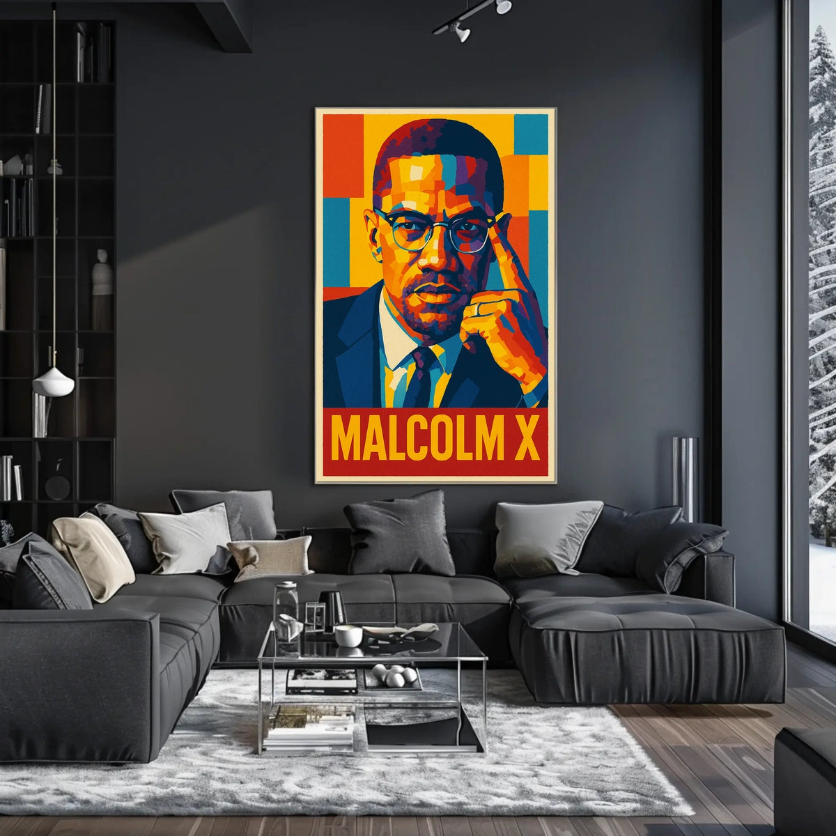Malcolm X Iconic Portrait Poster