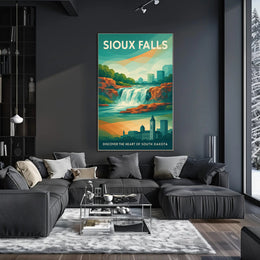 Discover Sioux Falls Wall Art Print