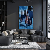 Cozy Winter Cabin Retreat Poster
