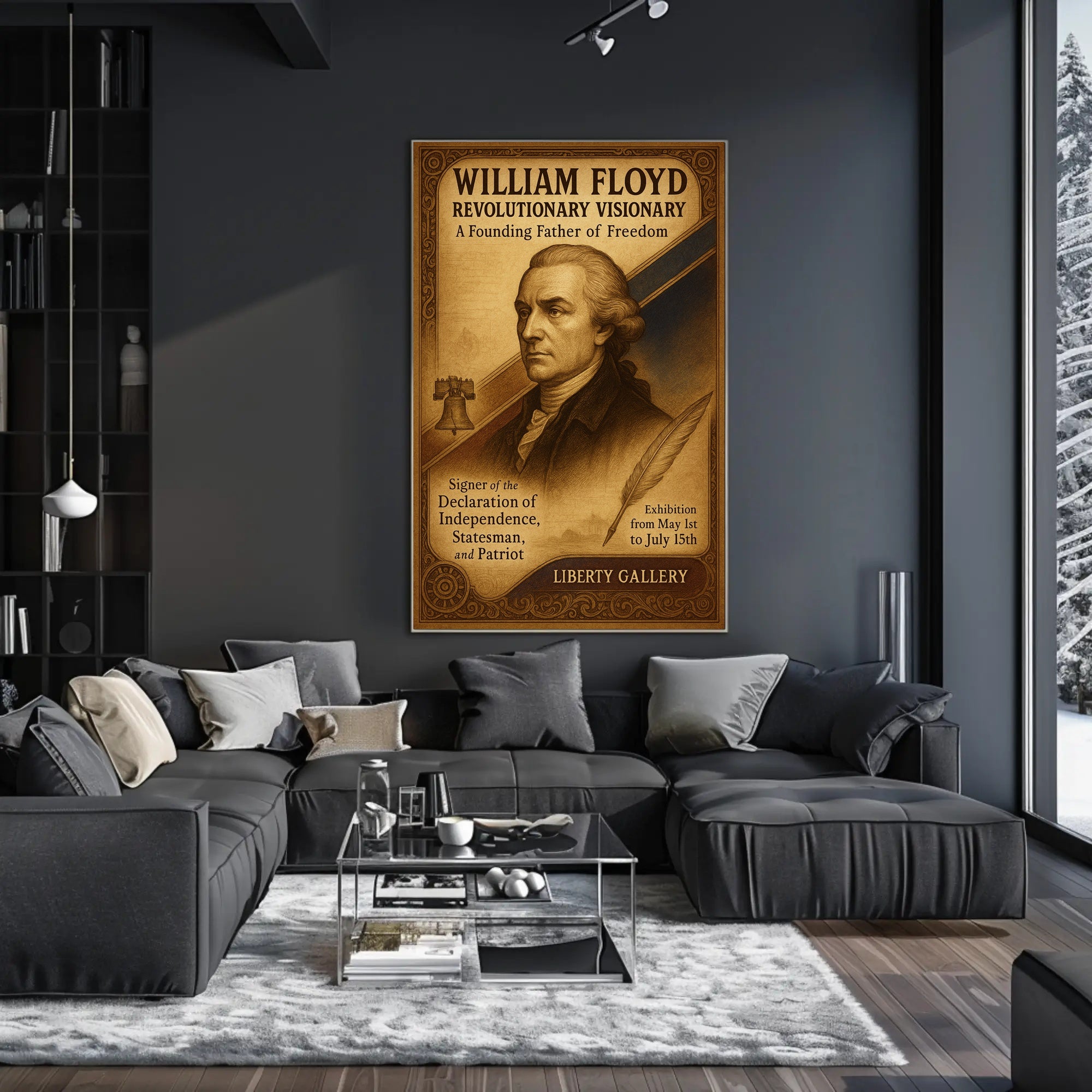 American Independence Historical Figure Vintage Patriotic Poster
