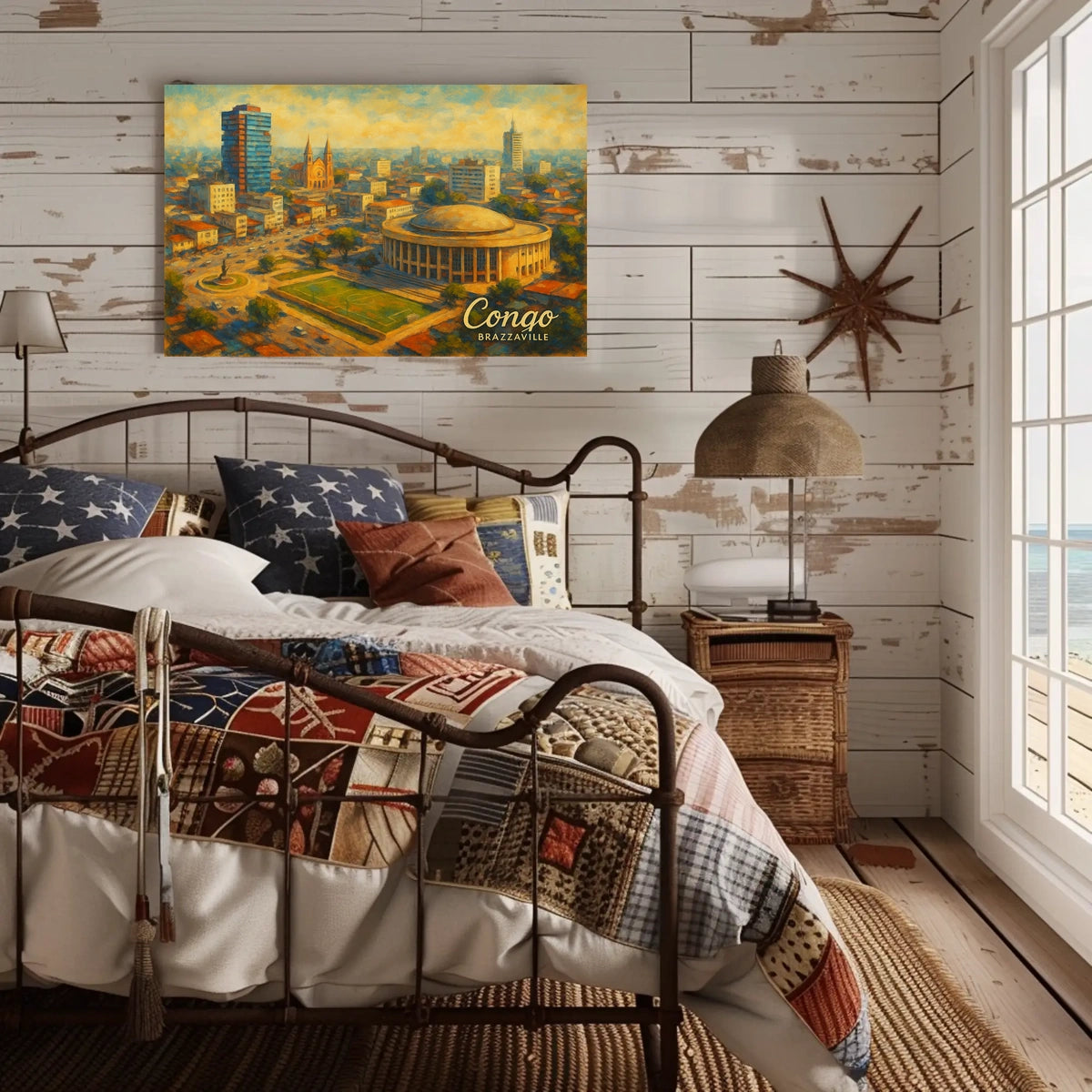 Congo Brazzaville Cityscape Poster