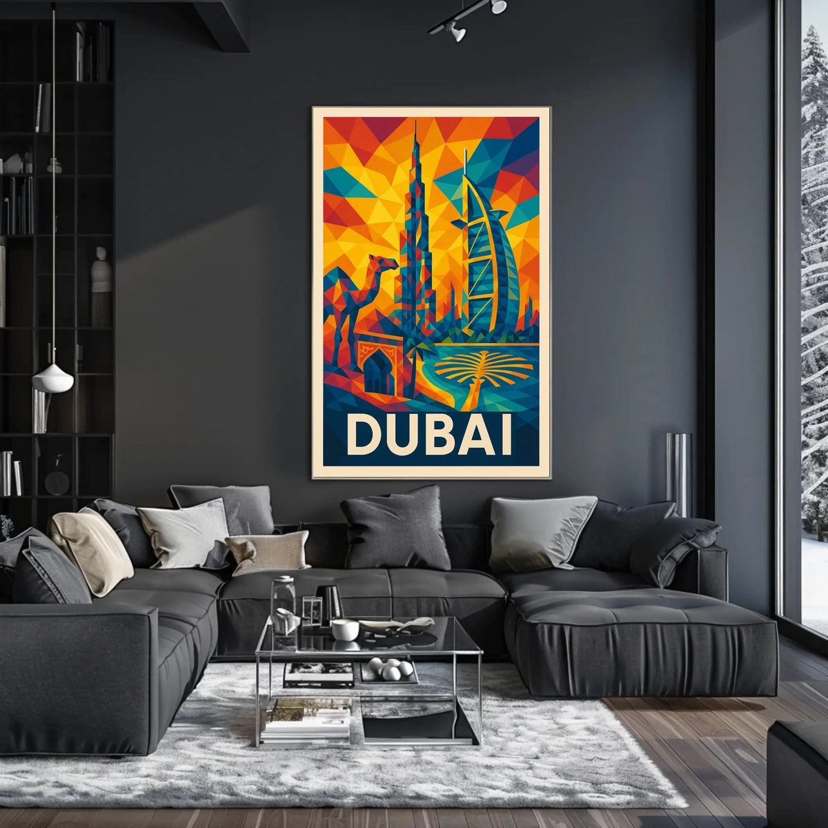 Vibrant Dubai Description Experience the dynamic fusion of tradition Poster