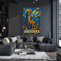 Andorra Vibrant Mosaic Poster