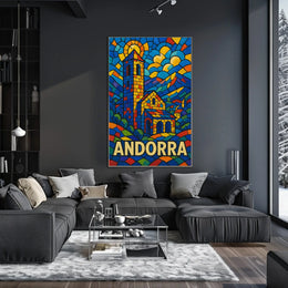 Andorra Vibrant Mosaic Poster
