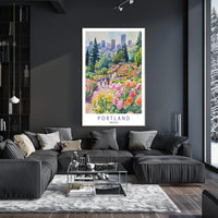 Portland in Bloom Poster PosterGoat