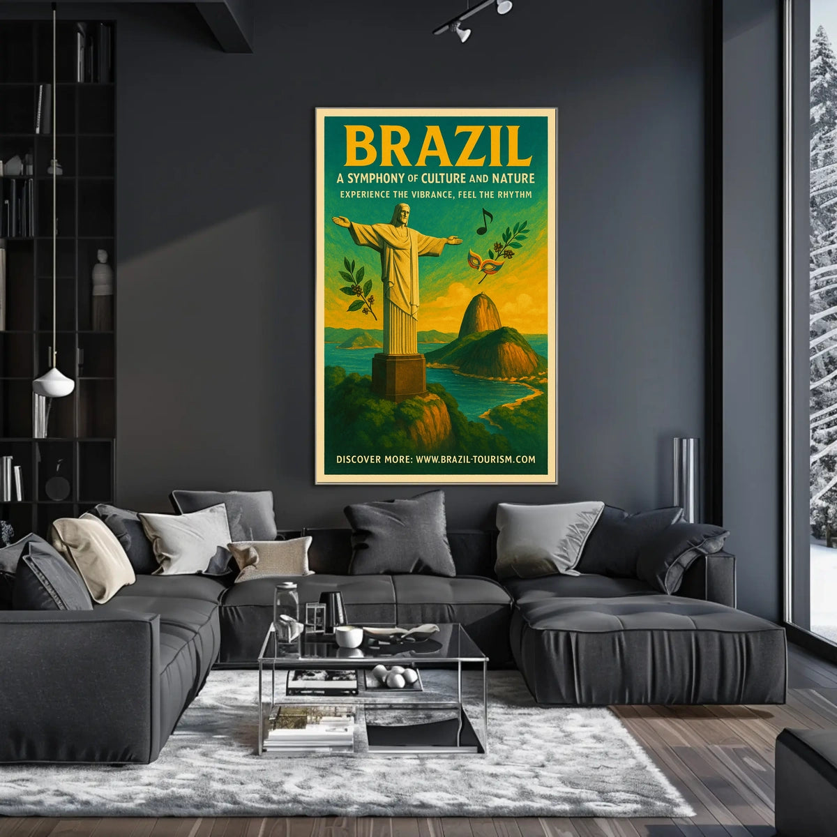 Brazil Cultural and Natural Culture Nature Landmarks Poster