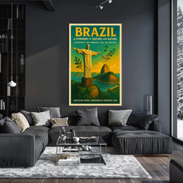 Brazil Cultural and Natural Culture Nature Landmarks Poster