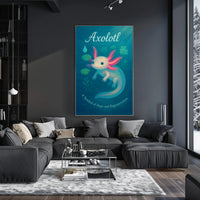Axolotl Poster Whimsical Hope And Regeneration Art Print