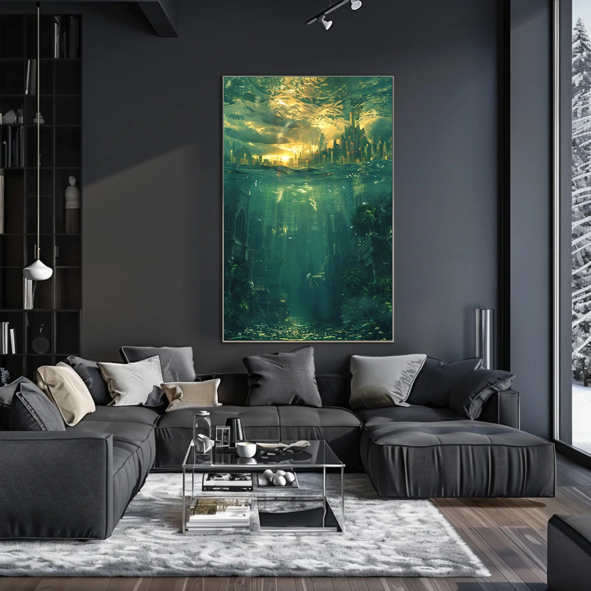 Futuristic Cityscape Poster PosterGoat
