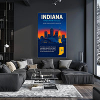 Indianapolis Skyline Travel Poster PosterGoat