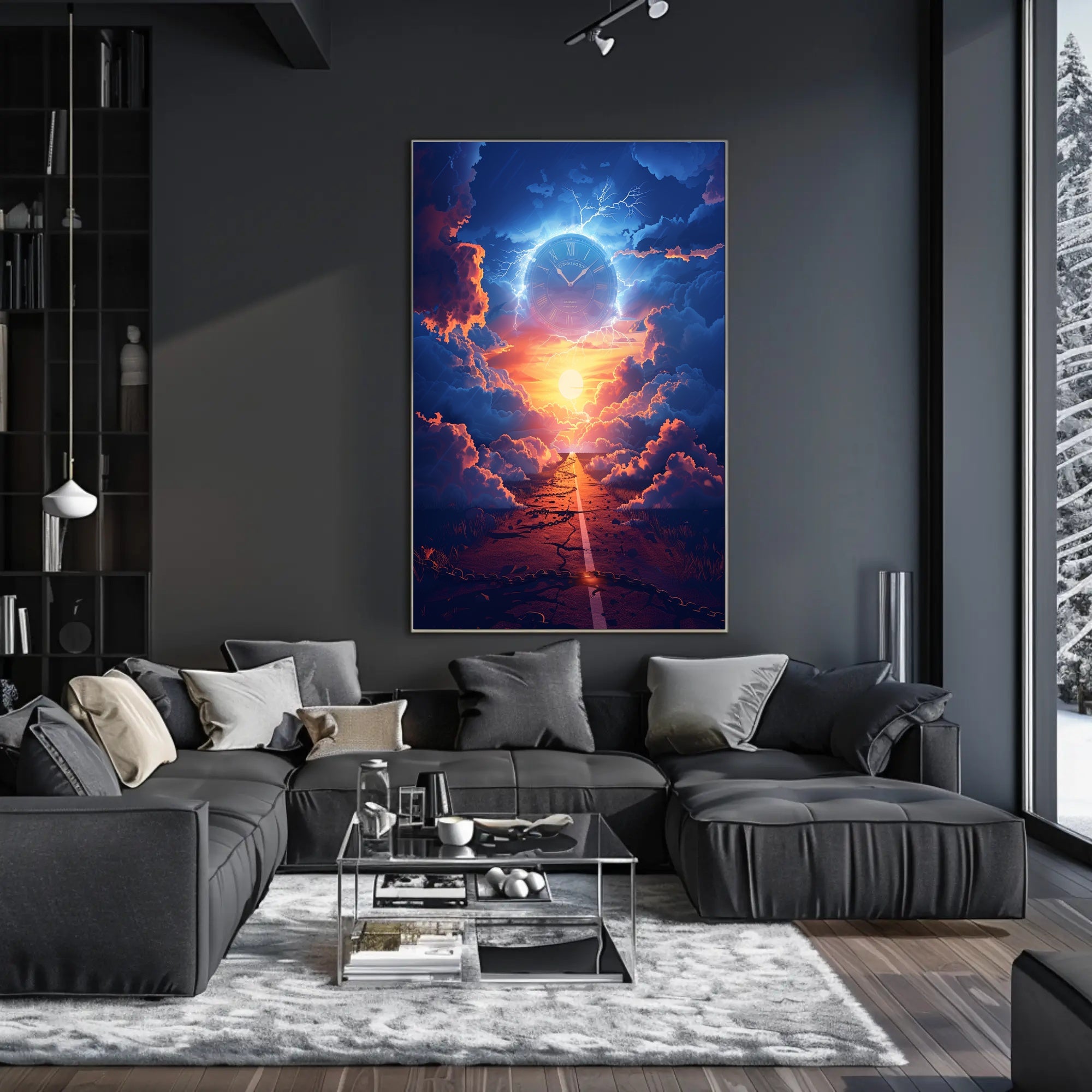 Surreal Time Travel Adventure in Futuristic Sci-Fi Poster PosterGoat