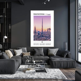 UAE Skyscraper Panorama Modern Cityscape Urban or Cityscape Poster PosterGoat