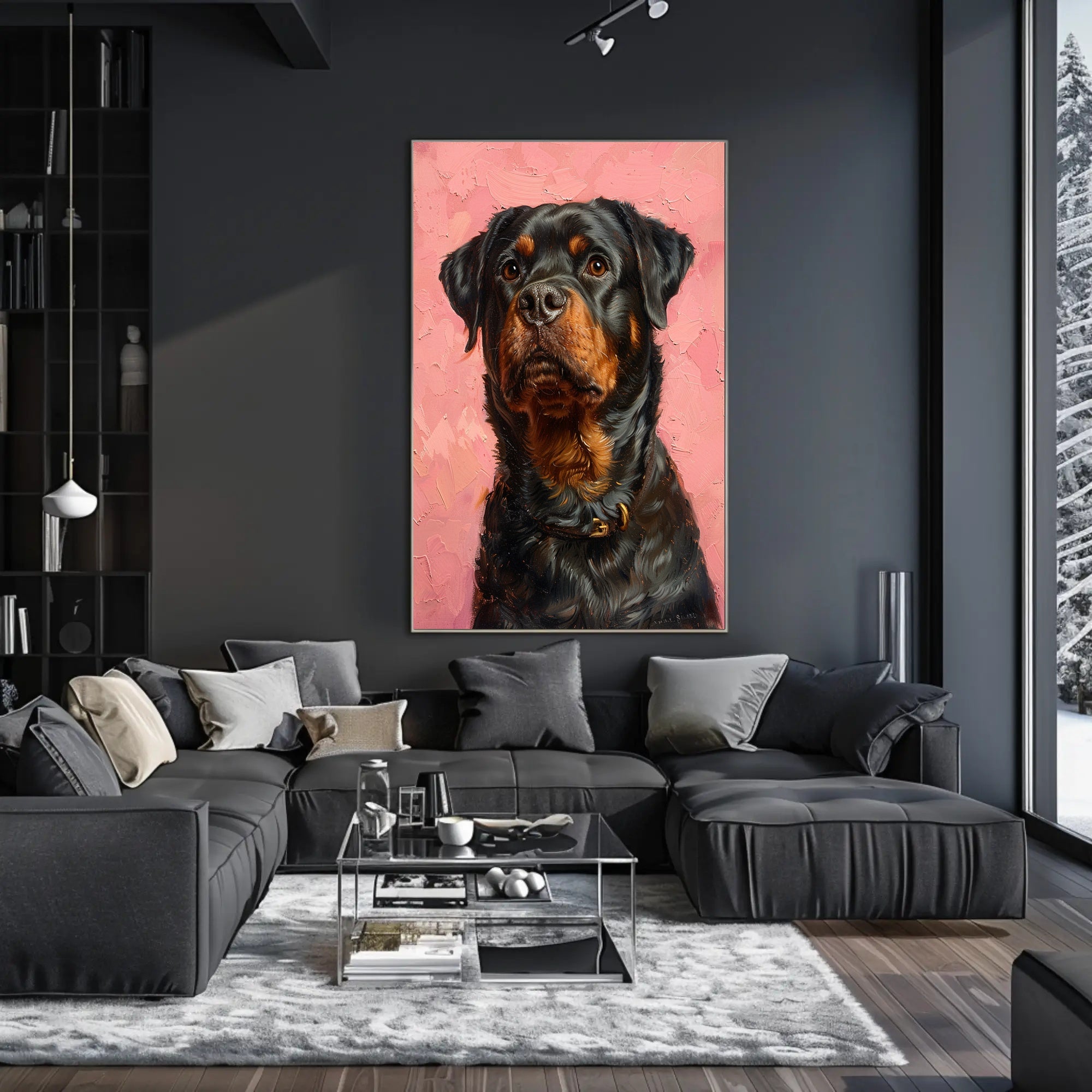 Rottweiler Dog Art Print: Bold and Affectionate Dog Breed Poster PosterGoat