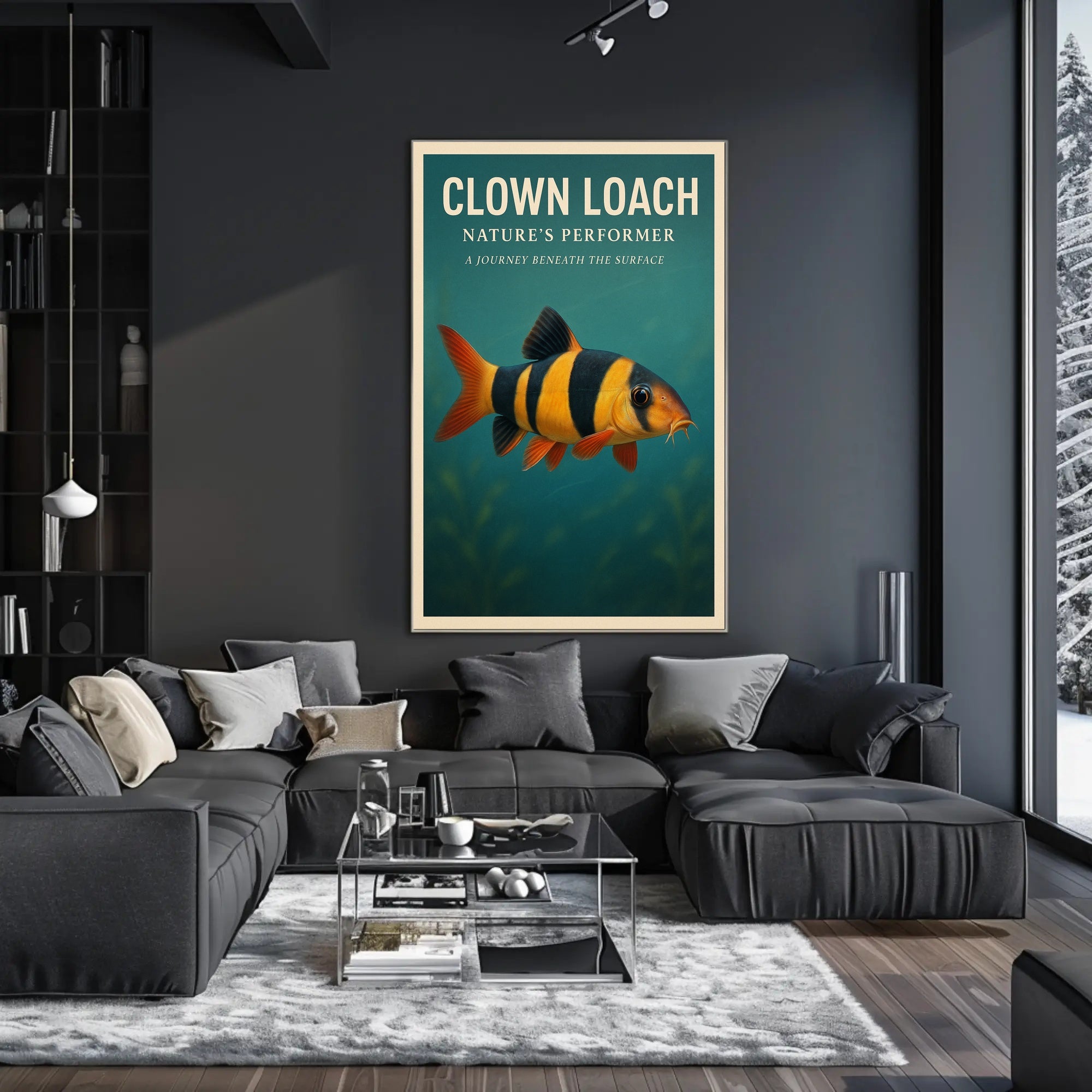 Clown Loach Nature's Performer Wall Art PosterGoat