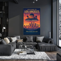 Los Angeles Dreams Vintage Travel Poster Art