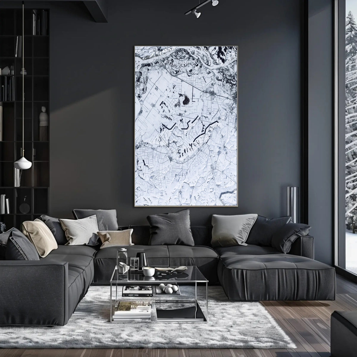 Winter Landscape From Above Poster